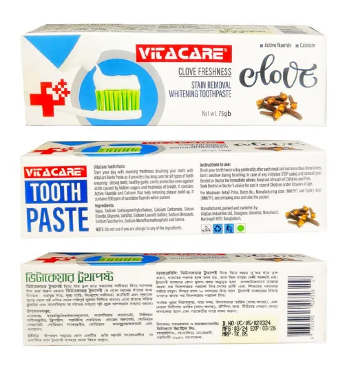 Picture of Vitacare Clove Freshness Toothpaste 75 Gm Packet