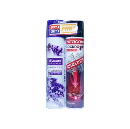 Picture of Vitacare Cockroach Spray 300 ML Can Free  Lavendar Air Freshener