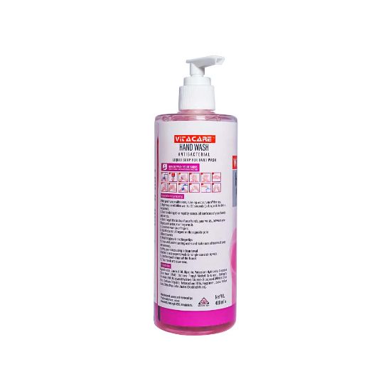 Picture of VITACARE LIQUID HAND WASH PREMIUM GRADE VELVETY  ROSE 400 ML PET BOTTLE