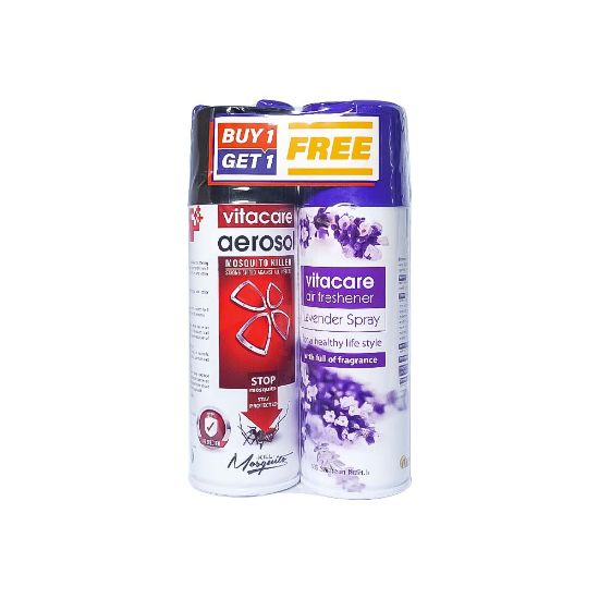 Picture of Vitacare Aerosol Mosquito Killer 200 ml With Lavender Air Freshener 200 ml -