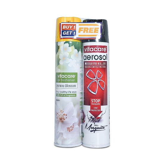 Picture of Vitacare Air Freshener Jasmine Blossom Spray 300 ml FREE with Vitacare Aerosol Mosquito Killer 300 ml