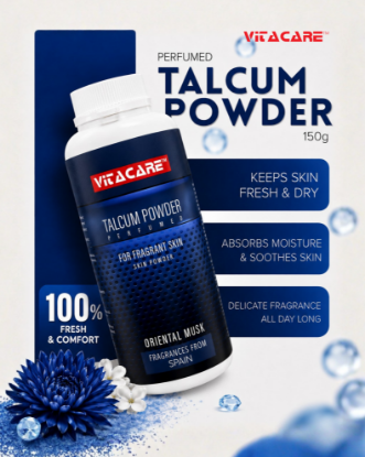 Picture of Vitacare Talcum Powder Oriental Musk 150g Plastic Container